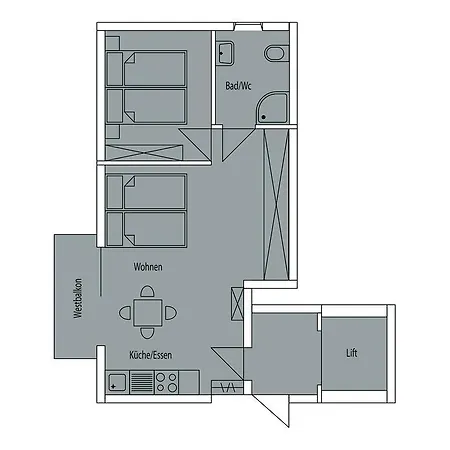 Apartment Kasperhof 1 - 5 *